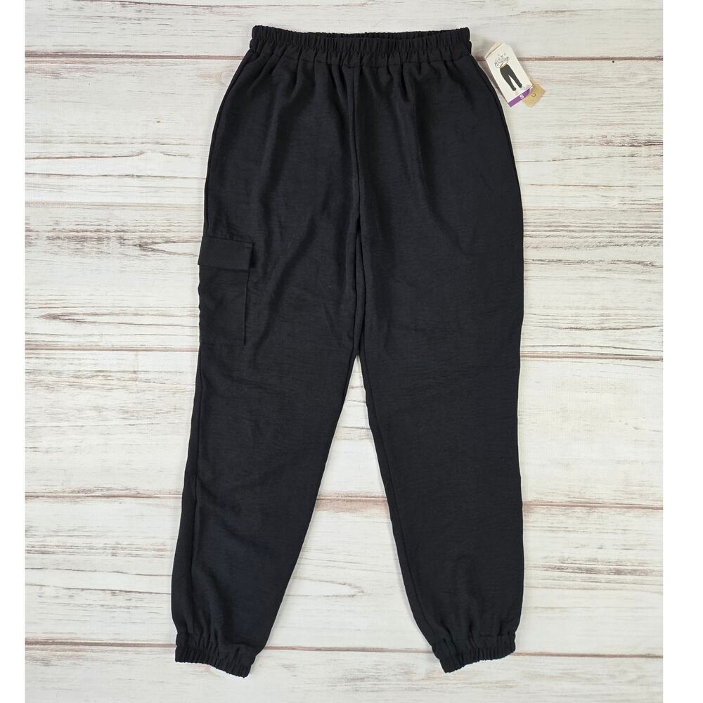 Como Vintage Light Weight Black Cargo Jogger Pants sz S New
